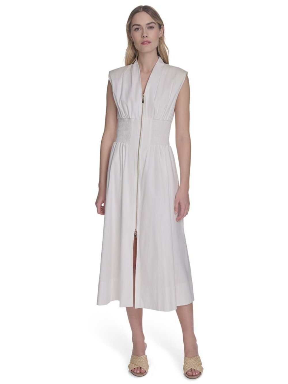 ✨ Vince Camuto Zip Front Cotton Dress Women's